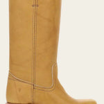 Anastasia | Women's Leather Look Mid Calf Western Boots - Yellow
