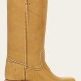 Anastasia | Women's Leather Look Mid Calf Western Boots - Yellow