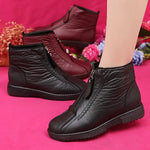 Colette | Women's Fleece Lined Leather Look Non Slip Ankle Boots