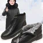 Colette | Women's Fleece Lined Leather Look Non Slip Ankle Boots