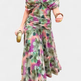 Stephanie | Women's Off Shoulder Ruched Maxi Cocktail Dress