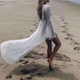 Claudia | Women's Flared Sleeve Maxi Tunic Dress
