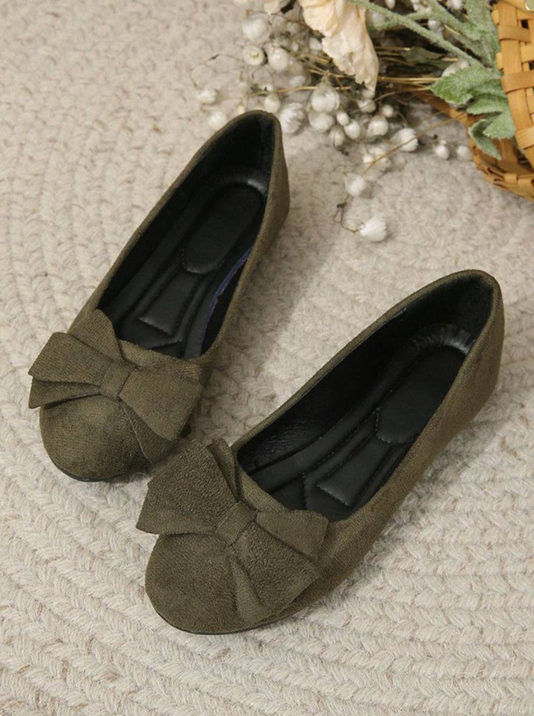 Sylvia | Women's Orthopaedic Suede Look Bow Detail Shoes