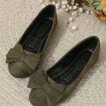Sylvia | Women's Orthopaedic Suede Look Bow Detail Shoes