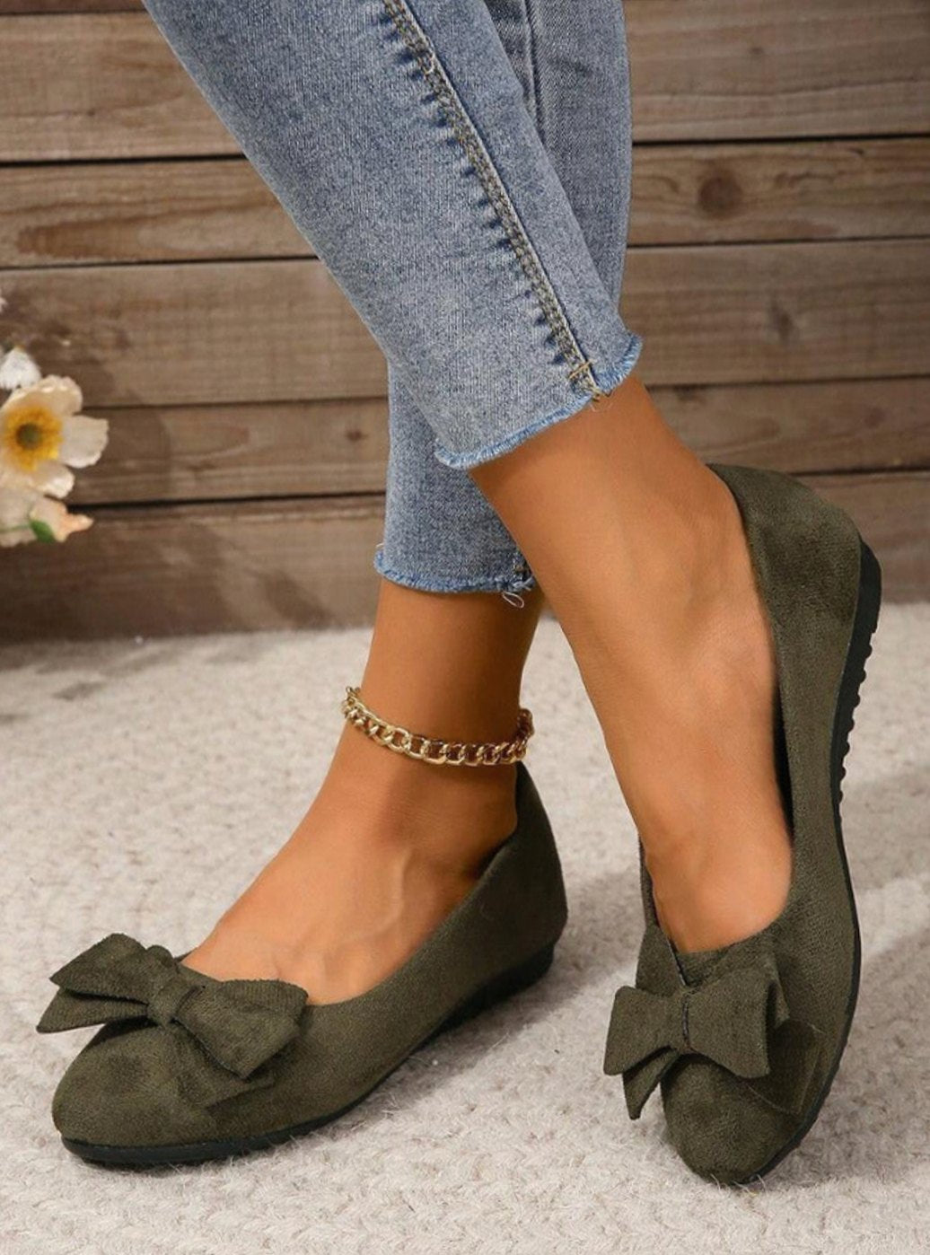 Sylvia | Women's Orthopaedic Suede Look Bow Detail Shoes