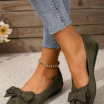 Sylvia | Women's Orthopaedic Suede Look Bow Detail Shoes