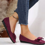 Sylvia | Women's Orthopaedic Suede Look Bow Detail Shoes