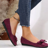 Sylvia | Women's Orthopaedic Suede Look Bow Detail Shoes