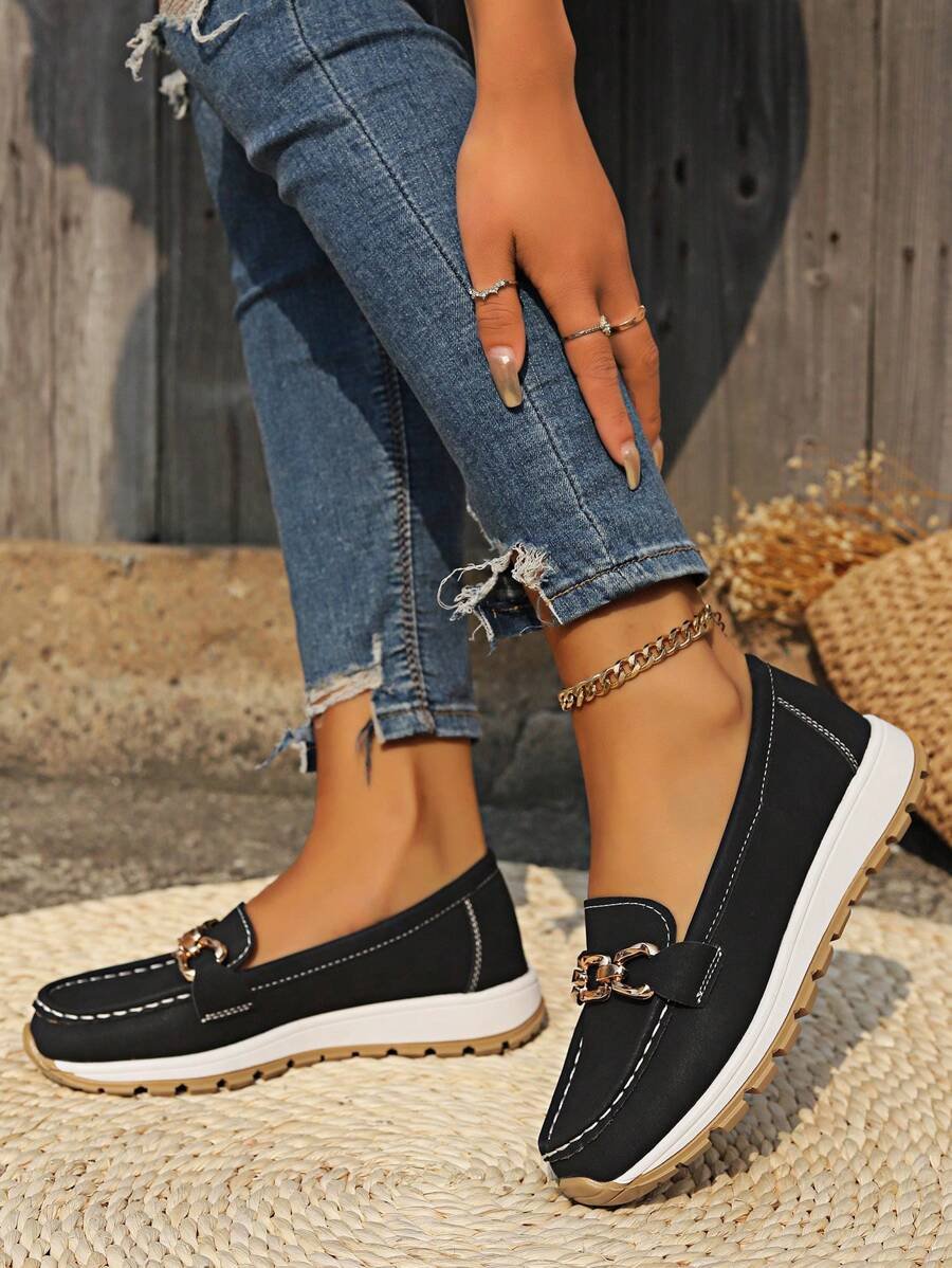 Dorothy | Women's Orthopaedic Cushioned Non Slip Loafers - Black