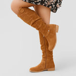 Edna | Women's Orthopaedic Suede Look Knee-High Boots