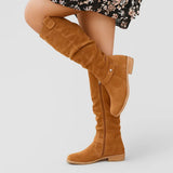 Edna | Women's Orthopaedic Suede Look Knee-High Boots