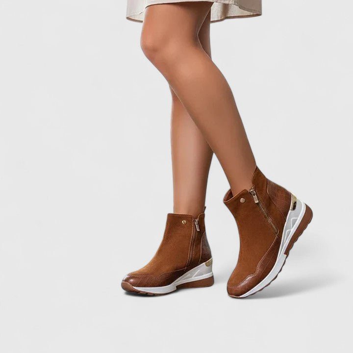 Tabitha | Women's Orthopaedic Wedge Side Zip Ankle Boots