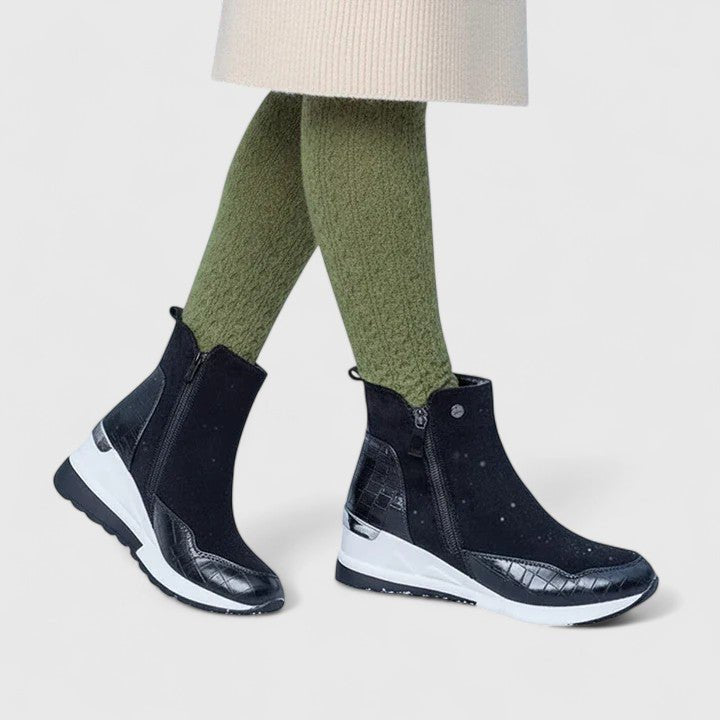 Tabitha | Women's Orthopaedic Wedge Side Zip Ankle Boots