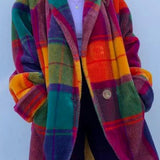 Scarlett | Women's Oversized Overcoat - Checkered