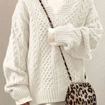 Danielle | Women's Long Sleeve Oversized Cable Knit Jumper