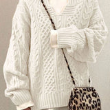 Danielle | Women's Long Sleeve Oversized Cable Knit Jumper