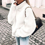 Thea | Women's Oversized Relaxed Fit Chunky Turtleneck Jumper