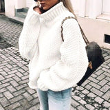 Thea | Women's Oversized Relaxed Fit Chunky Turtleneck Jumper
