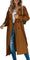 Aria | Women's Double Breasted Oversized Belted Trench Coat - Brown