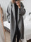 Claire | Women's Double Breasted Oversized Longline Coat - Grey