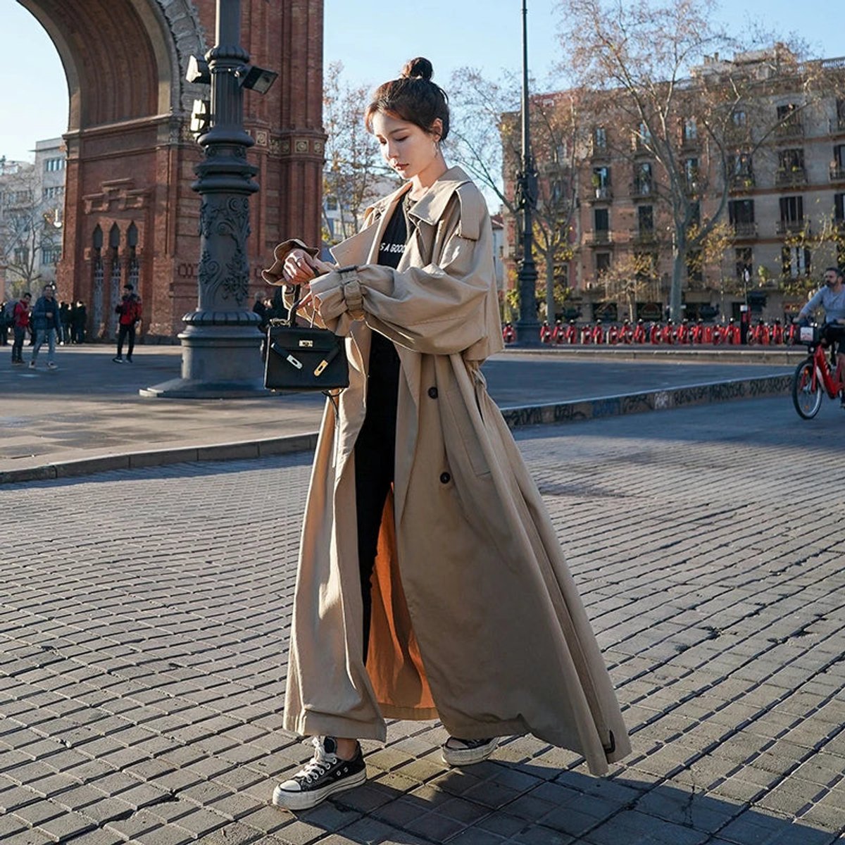 Ivy | Women's Double Breasted Oversized Longline Trench Coat