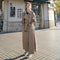 Ivy | Women's Double Breasted Oversized Longline Trench Coat - Khaki