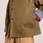 Agnes | Women's Double Breasted Oversized Trench Coat - Logo