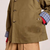 Agnes | Women's Double Breasted Oversized Trench Coat - Logo