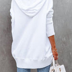 Imelda | Women's Hooded Long Sleeve Oversized Hoodie - White