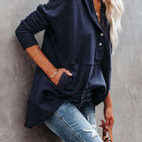 Imelda | Women's Hooded Long Sleeve Oversized Hoodie - Gray
