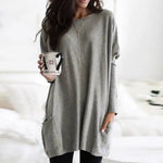 Daphne | Women's Long Sleeve Oversized Jumper - Gray