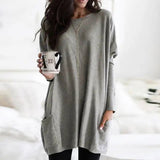 Daphne | Women's Long Sleeve Oversized Jumper - Gray
