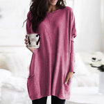 Daphne | Women's Long Sleeve Oversized Jumper - Pink