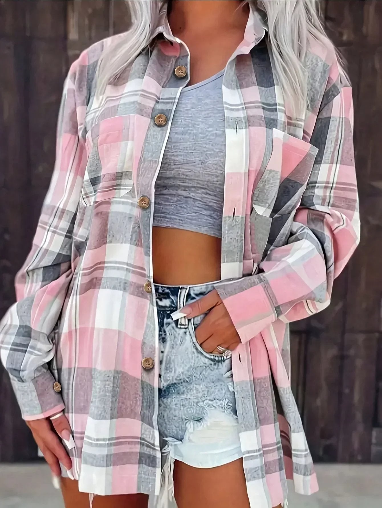 Leah | Women's Long Sleeve Oversized Cardigan