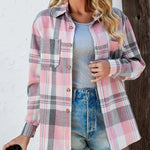 Leah | Women's Long Sleeve Oversized Cardigan - Pink