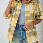 Leah | Women's Long Sleeve Oversized Cardigan - Yellow