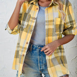 Leah | Women's Long Sleeve Oversized Cardigan - Yellow
