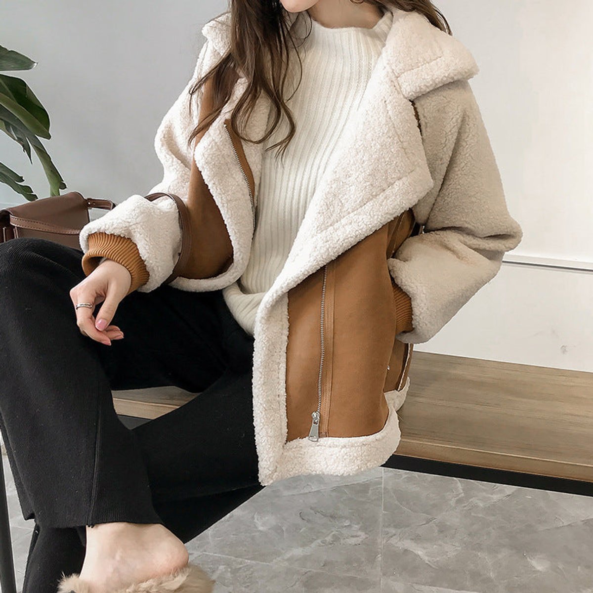 Maya | Women's Oversized Sherpa Coat