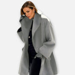Elaine | Women's Oversized Longline Coat - Grey