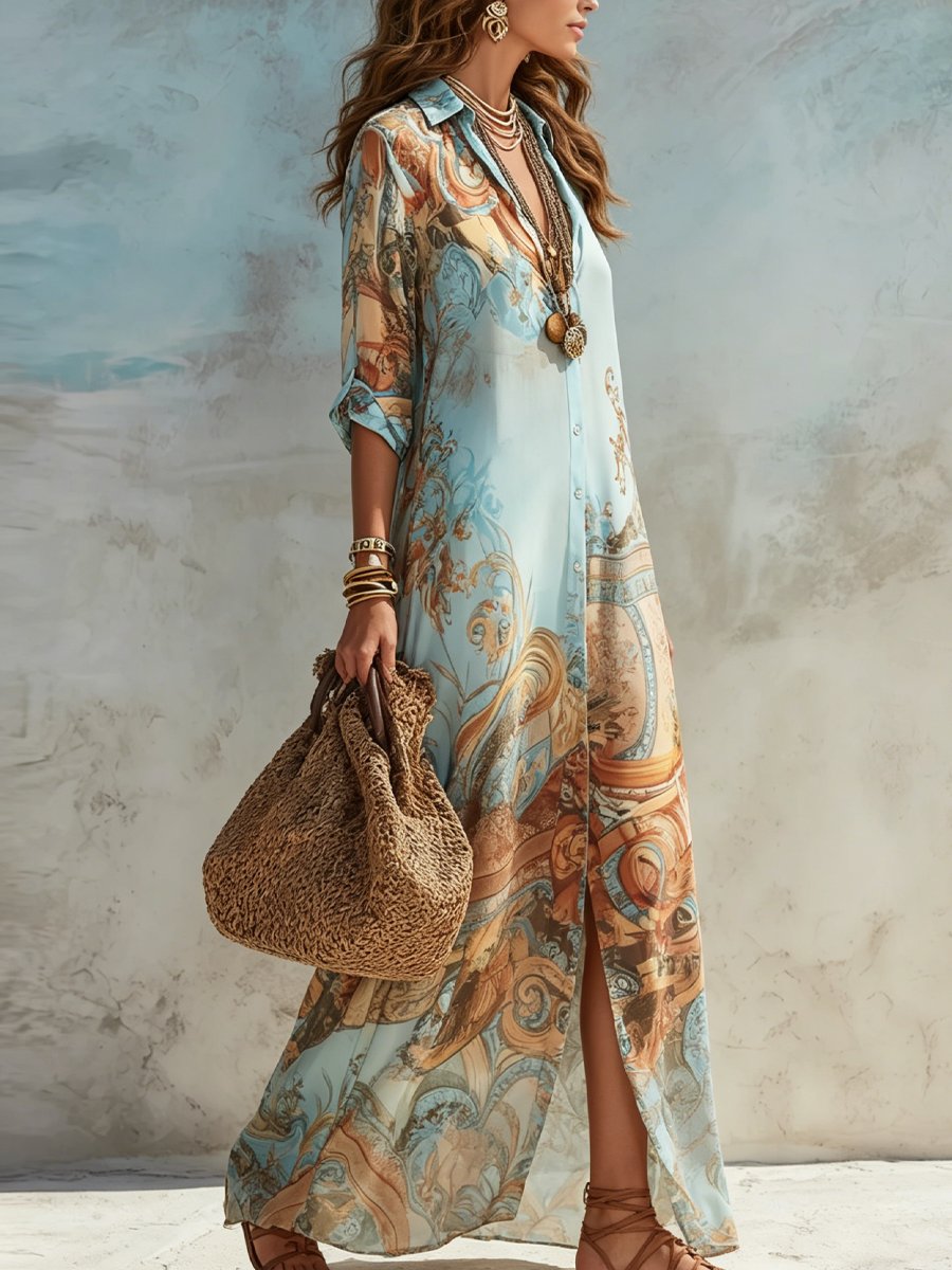 Lucia | Women's Maxi Shirt Dress