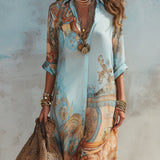 Lucia | Women's Maxi Shirt Dress