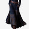 Sadie | Women's Long Sleeve Button Front Patchwork Maxi Dress - Royal Blue
