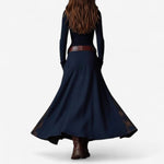 Sadie | Women's Long Sleeve Button Front Patchwork Maxi Dress