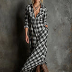 Ashley | Women's Maxi Shirt Dress - Black