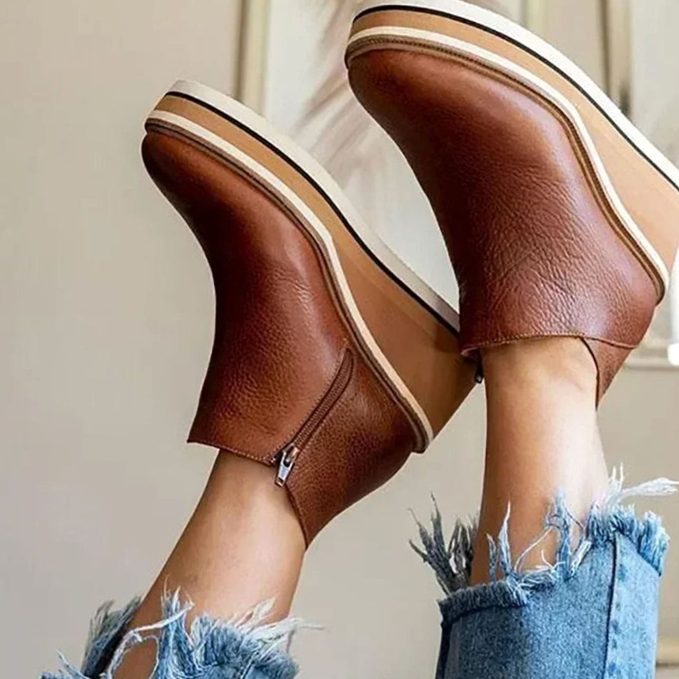 Zoe | Women's Platform Wedge Chelsea Boots