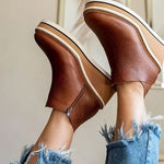 Zoe | Women's Platform Wedge Chelsea Boots