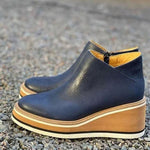Zoe | Women's Platform Wedge Chelsea Boots - Blue
