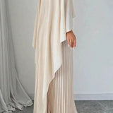 Elizabeth | Women's Pleated Batwing Sleeve Maxi Dress