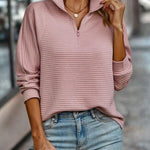Annette | Women's Long Sleeve Ribbed Stand Collar Jumper