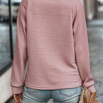 Annette | Women's Long Sleeve Ribbed Stand Collar Jumper